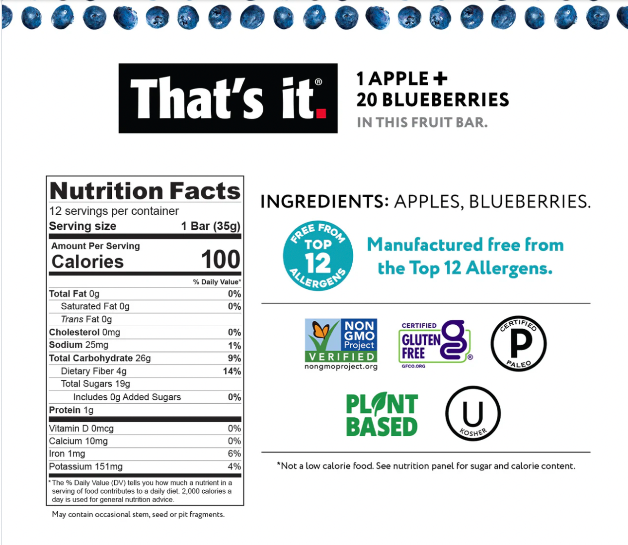 that's it bar - apple + blueberry