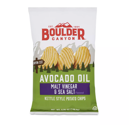 Avocado Oil Canyon Cut Kettle Style Potato Chips, Malt Vinegar & Sea Salt