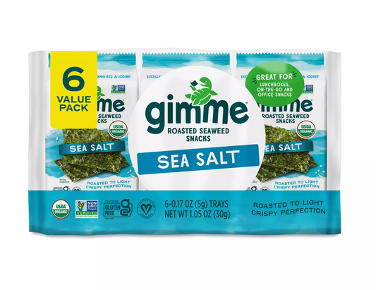 Organic Roasted Seaweed, Sea Salt, Snack Pack